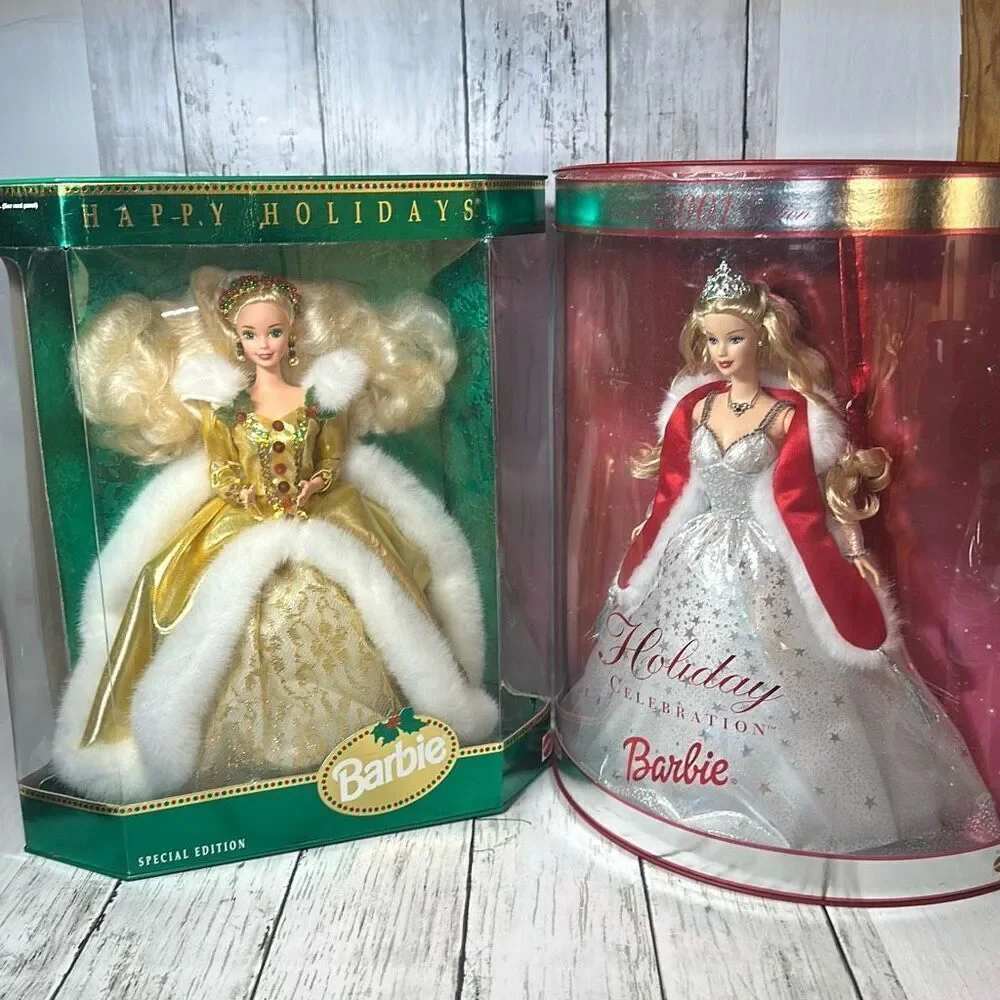 Barbie Holiday Celebration Special  2001 Edition Doll 50304 Mattel and 1994 Doll